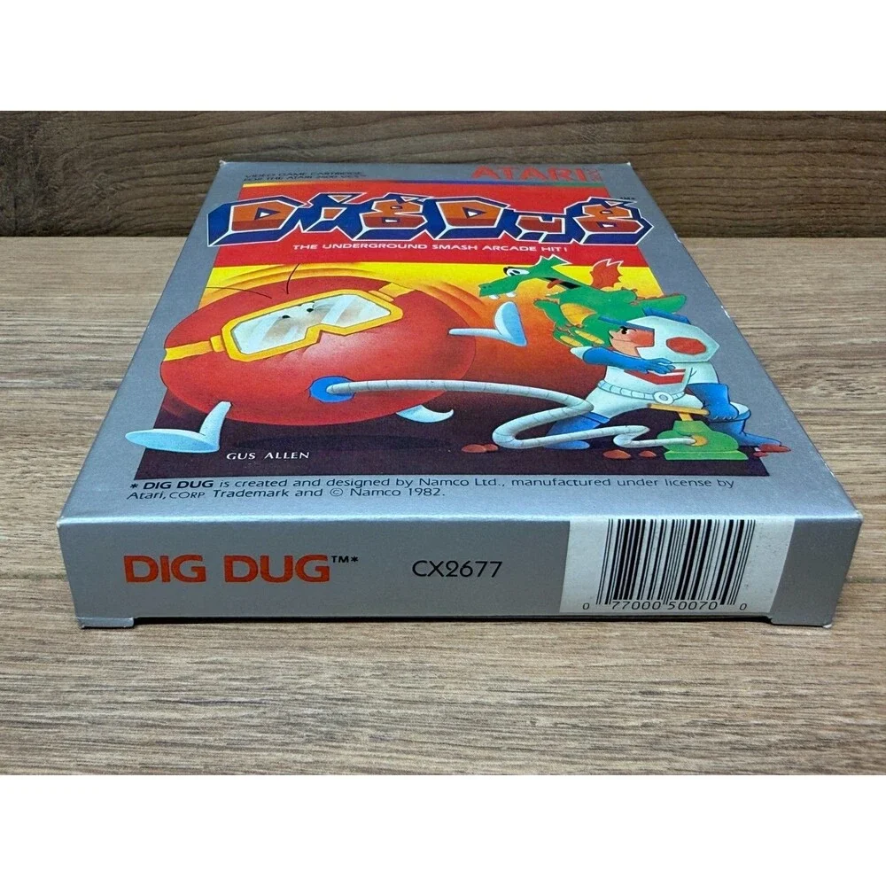 Dig Dug (Atari 2600, 1983) Complete CIB w/ Manual, Warranty Card & Original Box